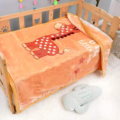 Double-layer thickened knitted blanket