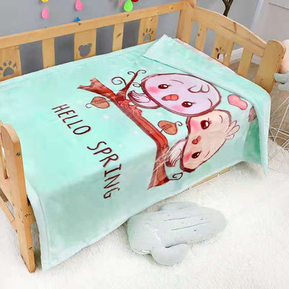 Double-layer thickened knitted blanket