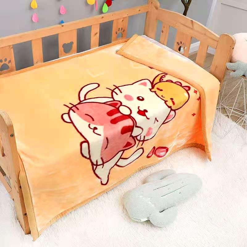 Double-layer thickened knitted blanket