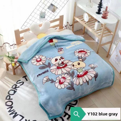 Double-layer thickened knitted blanket