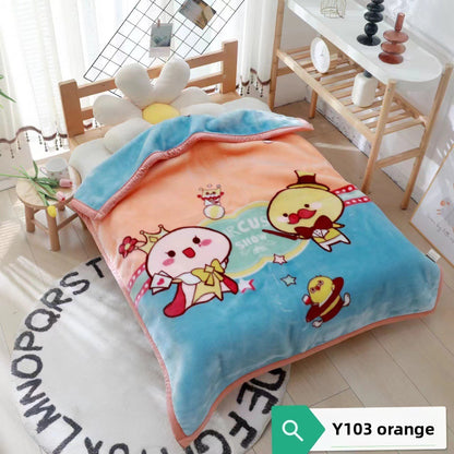 Double-layer thickened knitted blanket