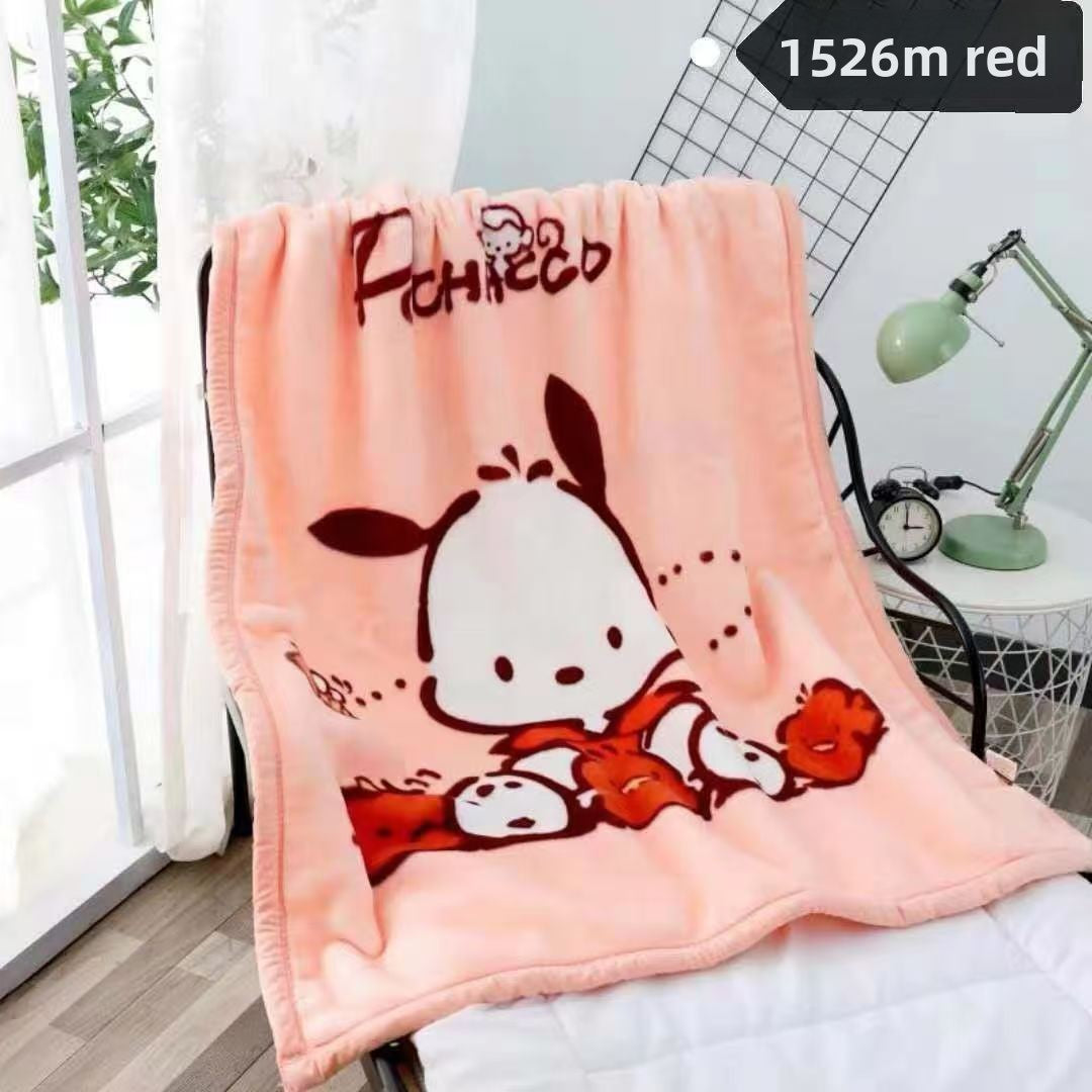 Double-layer thickened knitted blanket