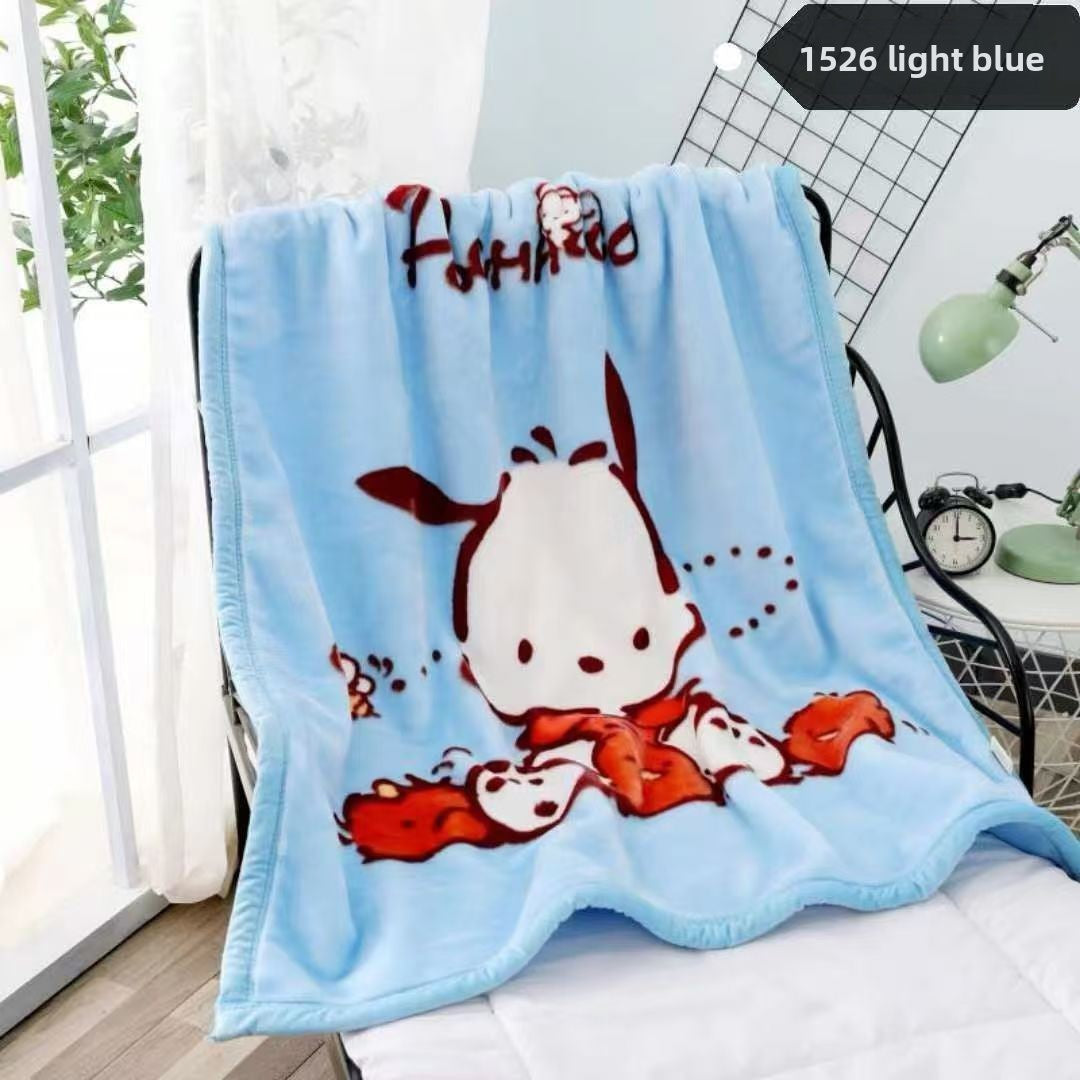 Double-layer thickened knitted blanket