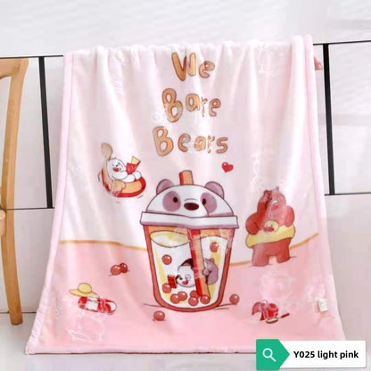 Double-layer thickened knitted blanket