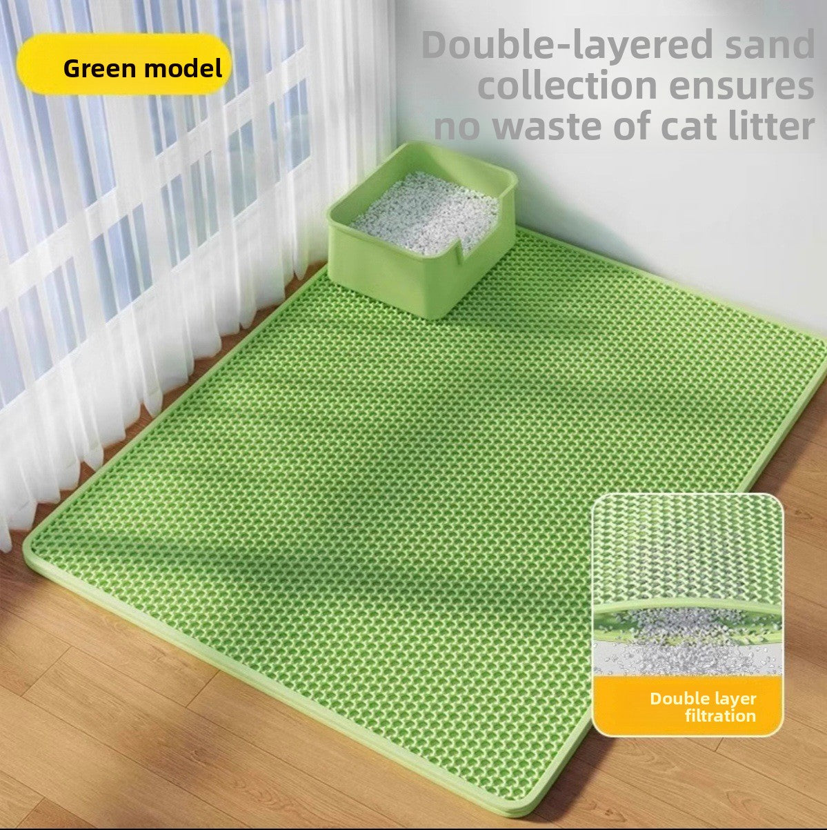 Double-Layer Thickeneded Eva Cat Litter Mat