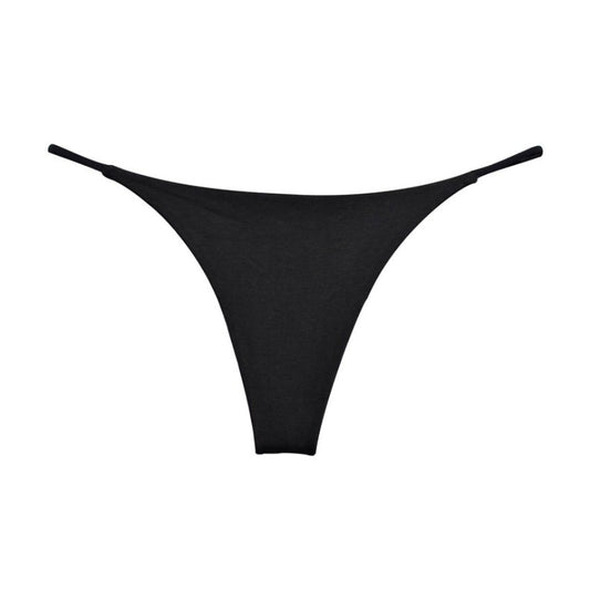 Double-layer thin belt thong pants with low waist