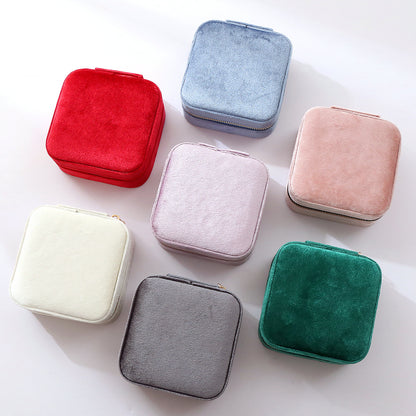 Double Layer Zipper Jewelry Storage Box