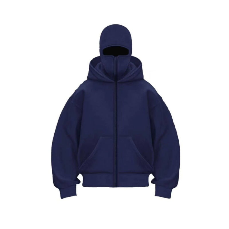 Double-layered hooded sweatshirt