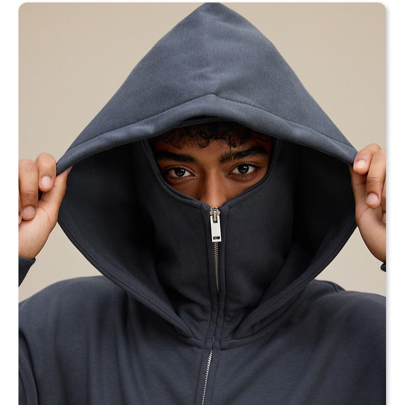 Double-layered hooded sweatshirt