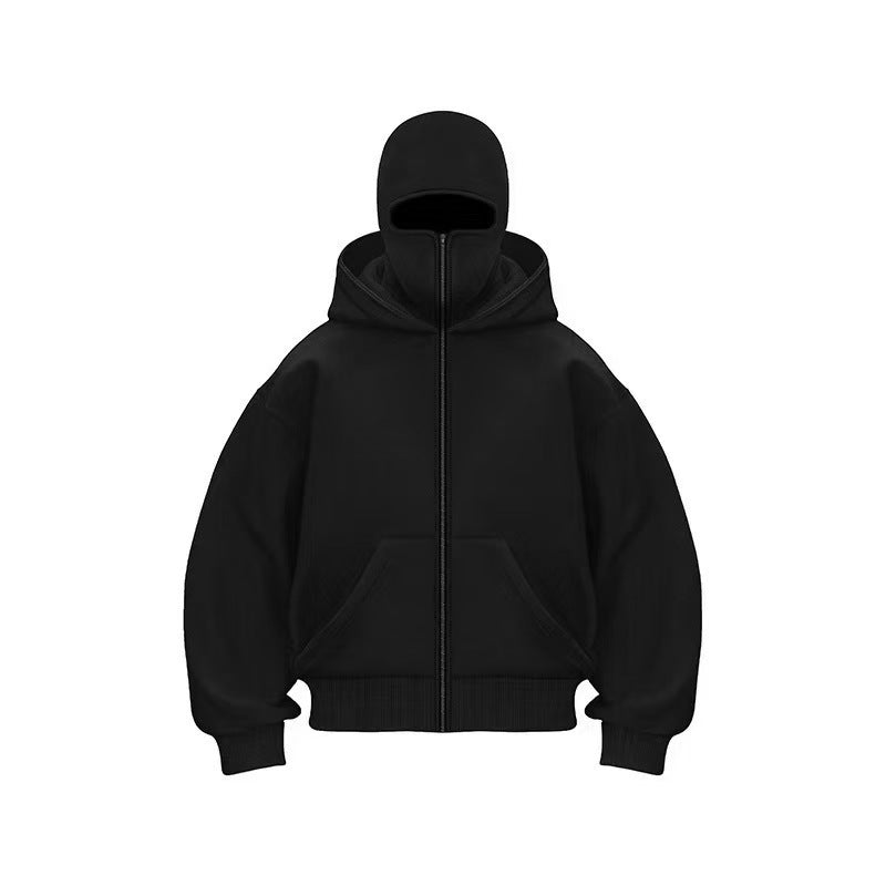 Double-layered hooded sweatshirt