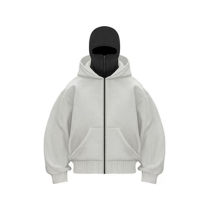 Double-layered hooded sweatshirt
