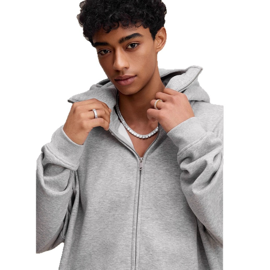Double-layered hooded sweatshirt