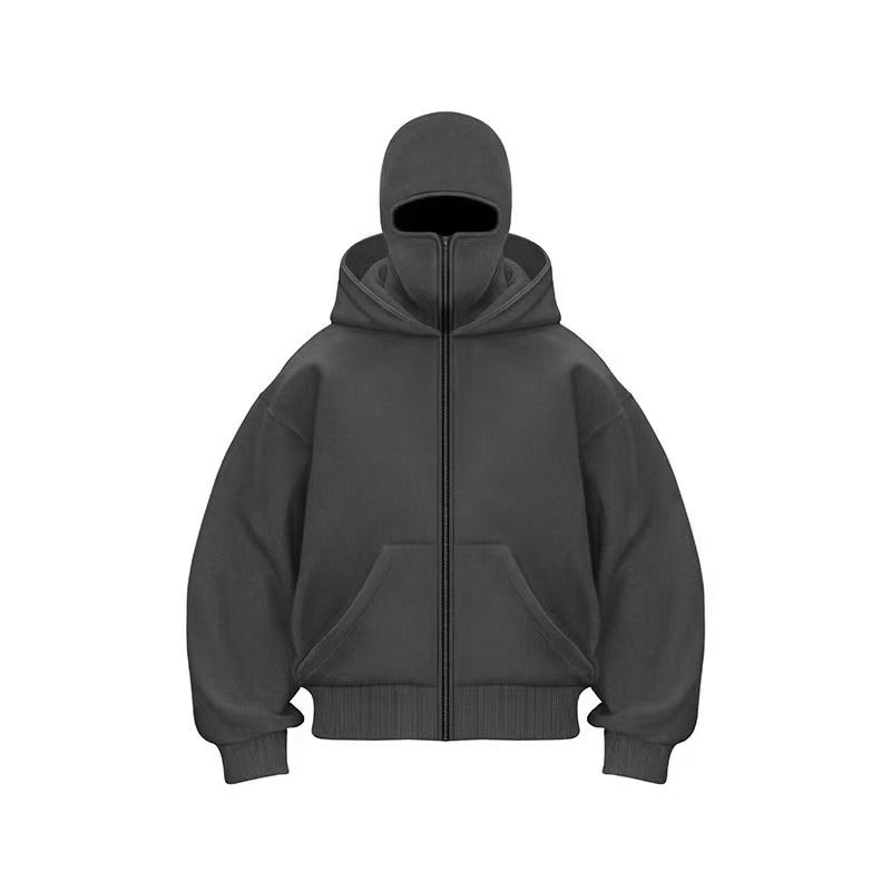 Double-layered hooded sweatshirt