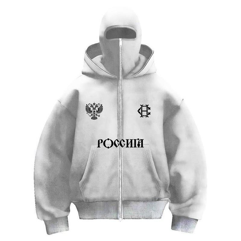 Double-layered hooded sweatshirt