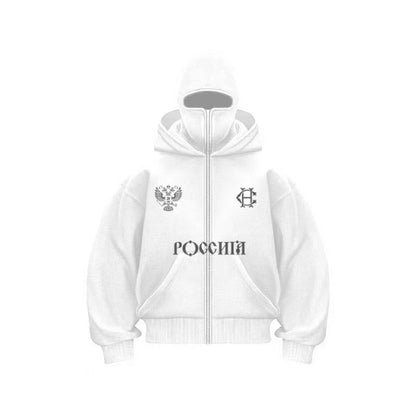 Double-layered hooded sweatshirt
