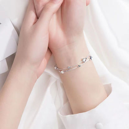 Double-layered pentagonal heart-shaped jewelry piece
