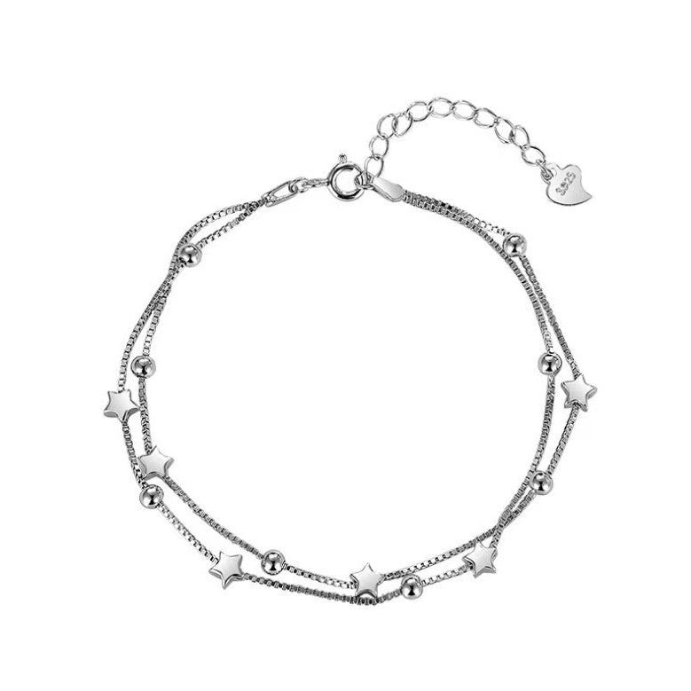 Double-layered pentagonal heart-shaped jewelry piece