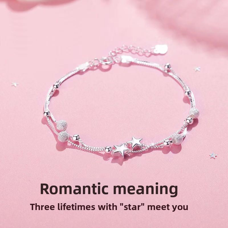 Double-layered pentagonal heart-shaped jewelry piece