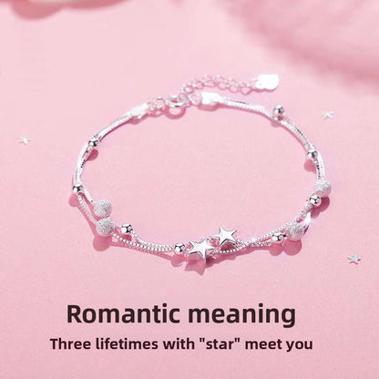 Double-layered pentagonal heart-shaped jewelry piece