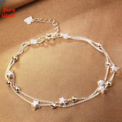 Double-layered pentagonal heart-shaped jewelry piece