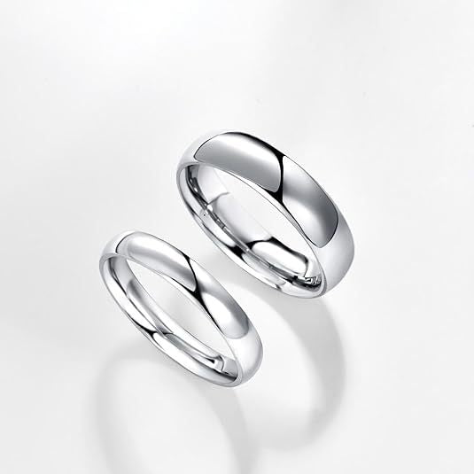Double-Layered Stainless Steel Minimalist Plain Band Ring