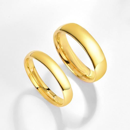 Double-Layered Stainless Steel Minimalist Plain Band Ring