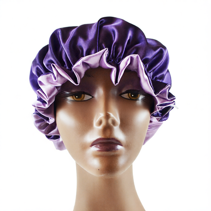 Double-layered tinted lace nightcap