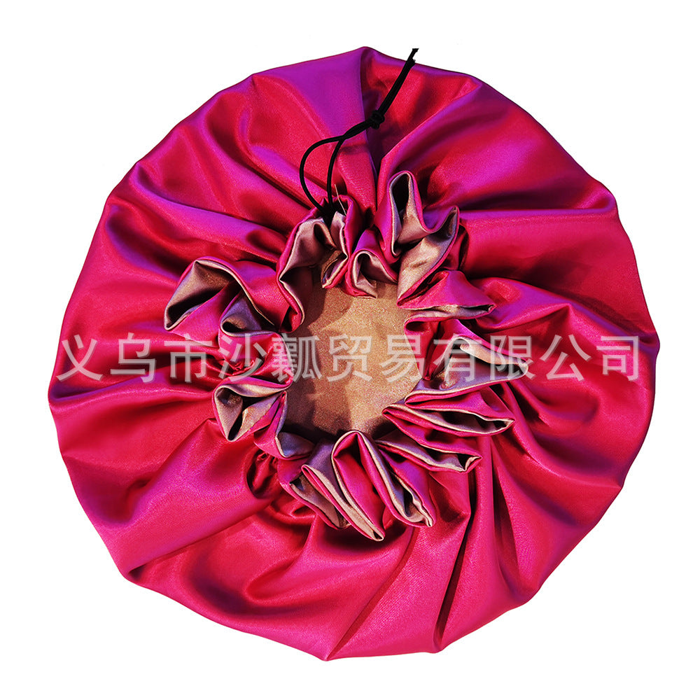 Double-layered tinted lace nightcap