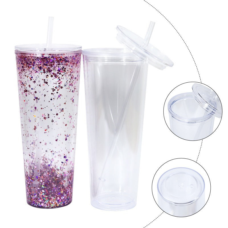 Double Perforated Acrylic Cup with Stopper