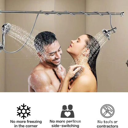 Double-person pressurized showerhead