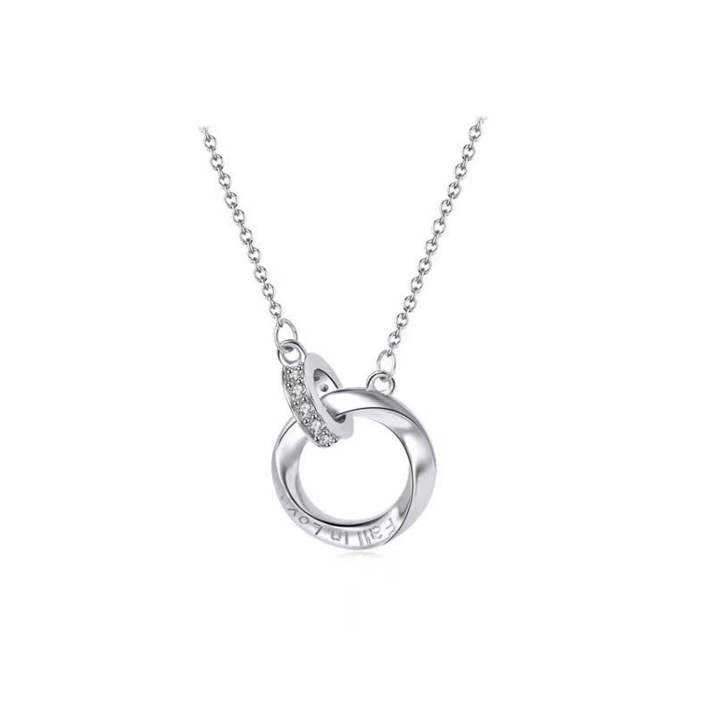 Double-ring couple necklace