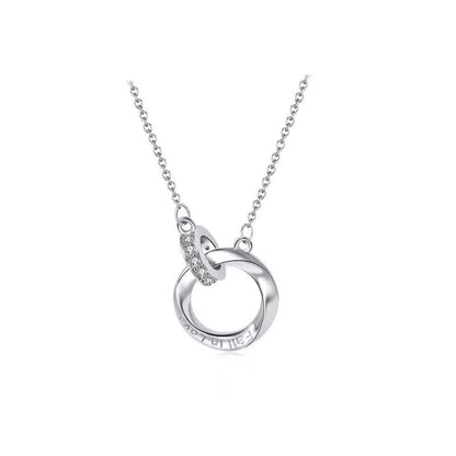 Double-ring couple necklace