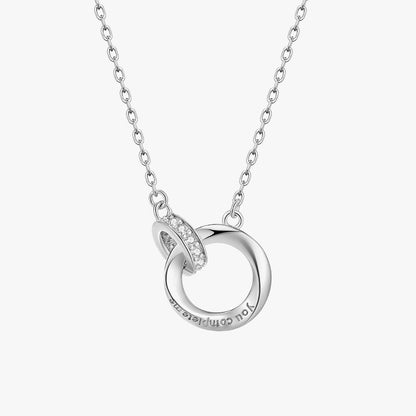 Double-ring couple necklace