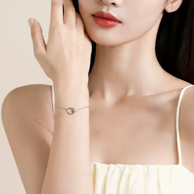 Double-ring couple necklace