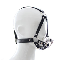 Black Leather Double Ring