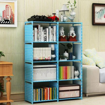 Double-row bookshelf floor storage rack