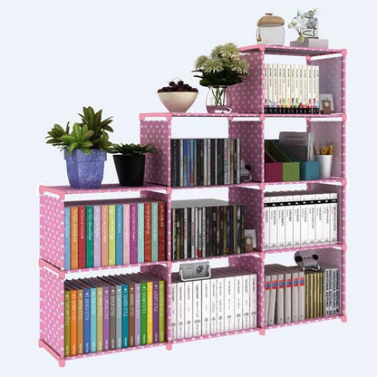 Double-row bookshelf floor storage rack