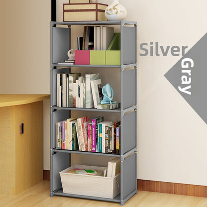 Double-row bookshelf floor storage rack