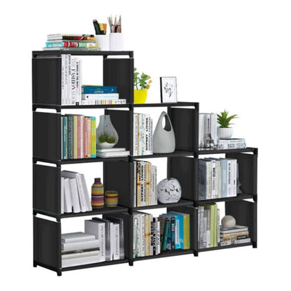 Double-row bookshelf floor storage rack