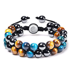 Blue Tiger Eye YellowTiger Eye Black Magnet 3Beads