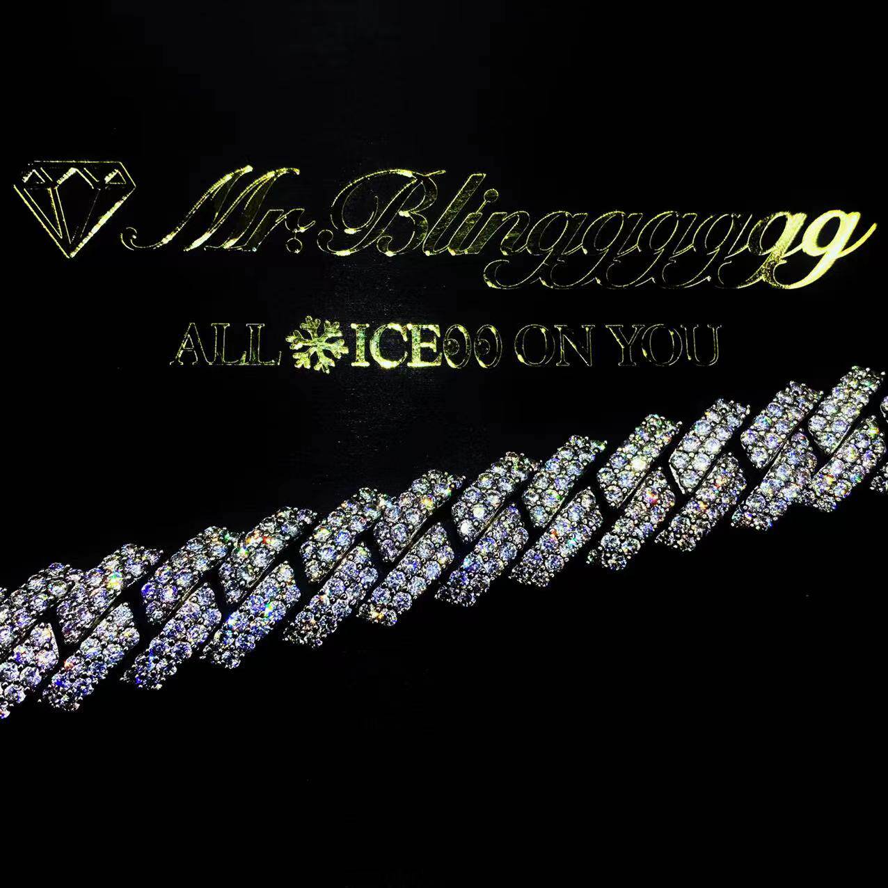 Double-Row Diamond Cuban Chain Necklace