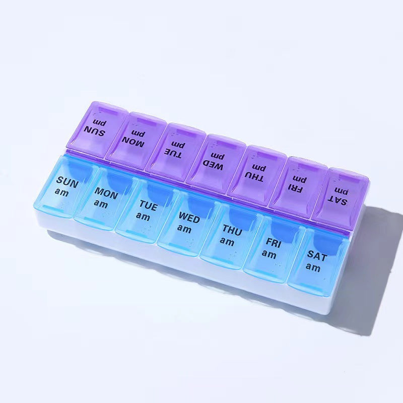 Double-row portable pillbox