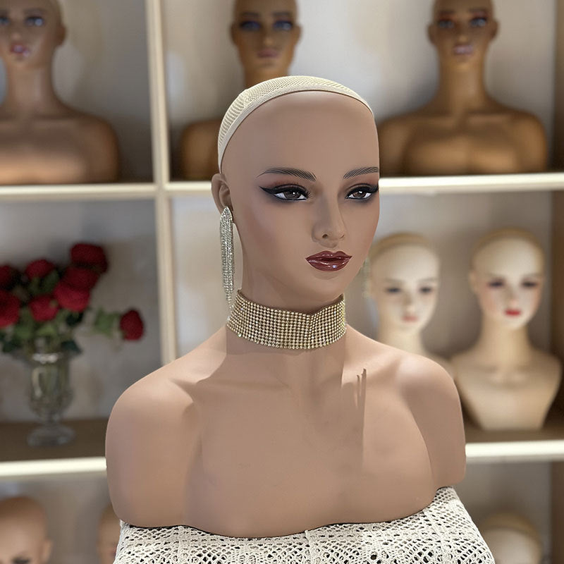 Double shoulder dummy head wig