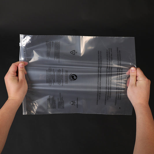 Double-Sided 12C Frosted Zipper Bag