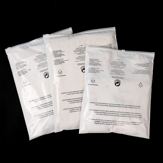 Double-Sided 12C Frosted Zipper Bag