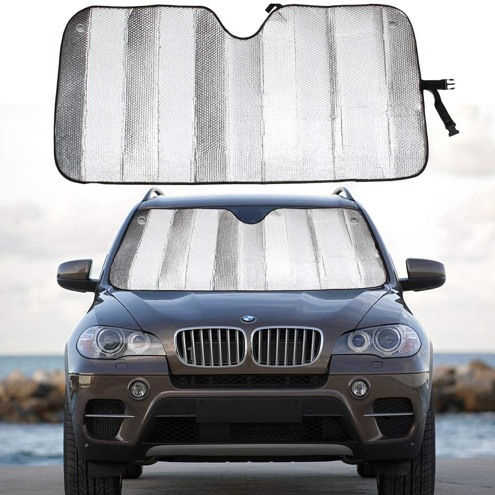 Double-sided aluminum foil windshield cover