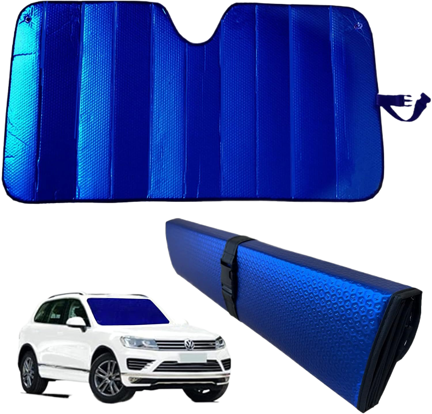 Double-sided aluminum foil windshield cover