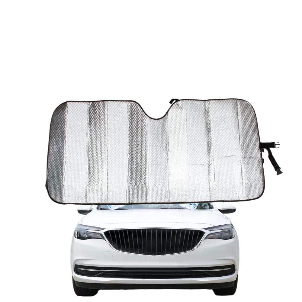 Double-sided aluminum foil windshield cover