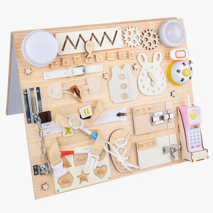Double-sided Busy Board Montessori Educational Toy for Kids