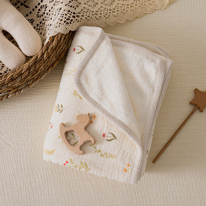 Double-sided double-layer lace baby blanket